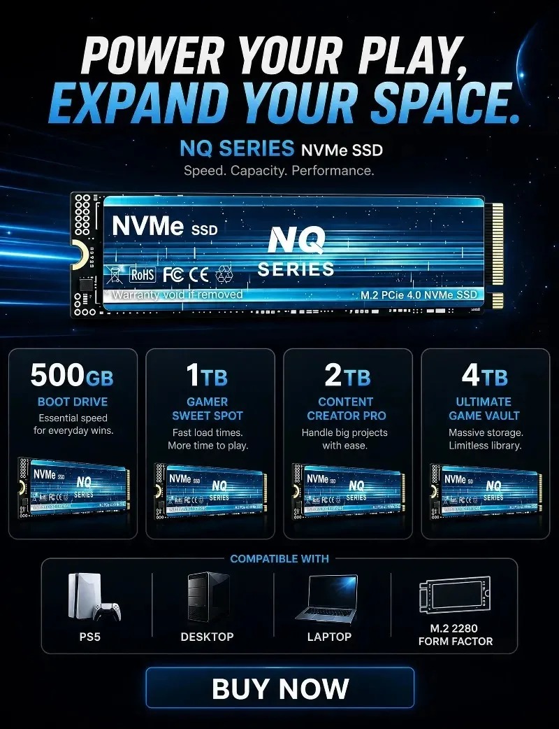NQ SERİSİ NVME SSD 2TB/4TB NVM - M.2 Nvme 4Tb Pcie 4.0 Ssd incelemesi ve fiyatı